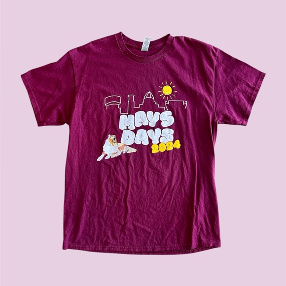 Gildan Adult L Texas A&M Aggies T Shirt Mays Days 2024 Maroon Mays‎ Business - Picture 1 of 5